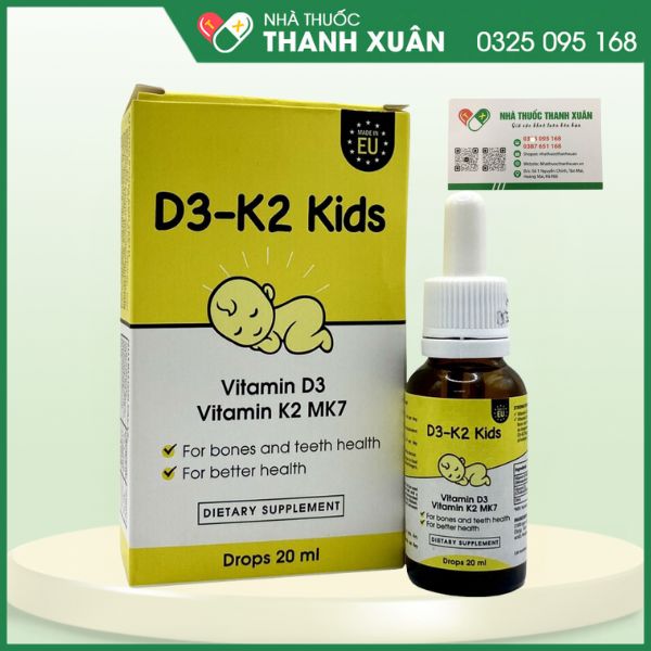 D3-K2 Kids - Giúp bổ sung DHA, Vitamin D3 và Vitamin K2-MK7 cho cơ thể